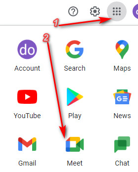 Google meet select icon